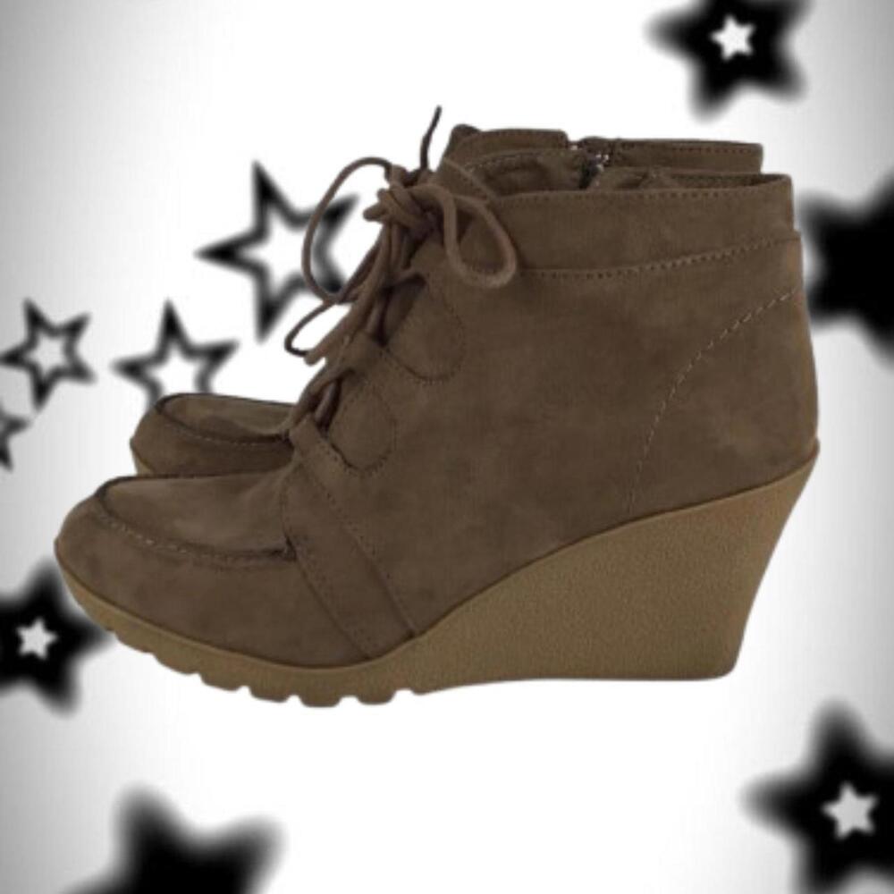 Brand New brown ankle wedges - Picture 3 of 4